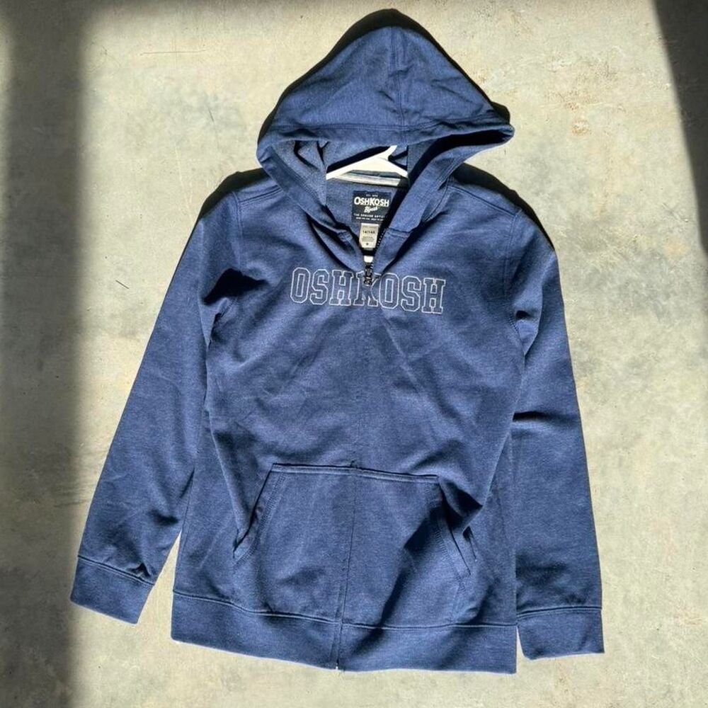 OshKosh navy blue zip up hoodie fits XS woman